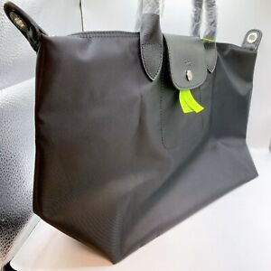 Longchamp Le Pliage Neo M size Black Top Handle Bag Shoulder Tote Bag New