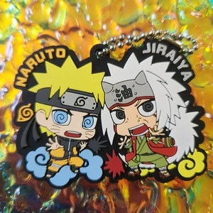 Used Naruto Jiraiya Rubber Strap Anime Megahouse Manga Keychain Japan Import - Picture 1 of 2
