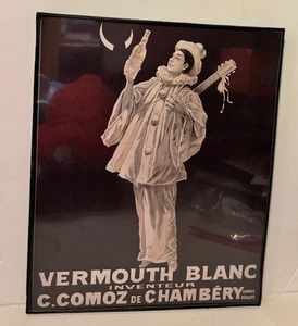 Estampado enmarcado brillante chambery vintage Vermut Blanc Inventeur Comoz 8x10 - Imagen 1 de 2