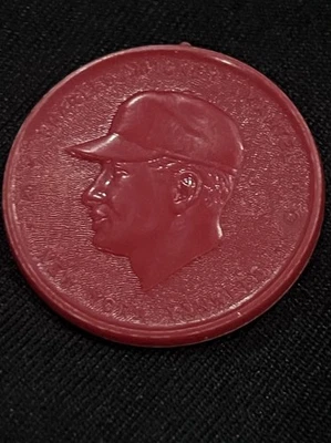 1955 Armour Mickey Mantle Red Coin Error “MANTEL” Rare NY Yankees Vintage Token - Image 1 of 4