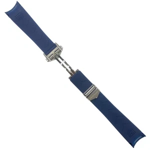 TAG Heuer Aquaracer/Carrera Blue/Black Rubber Watch Band Strap - 22mm Lug - Picture 1 of 16