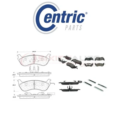 Centric Ceramic Disc Brake Pads w Shims for 1996-2002 Lincoln Town Car 4.6L mc Foto 1 de 4