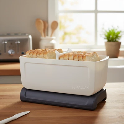 TUPPERWARE A143 JUNIOR-BROTMAX SCHWARZ WEISS BROTKORB BROTBEHÄLTER - Bild 1 von 2