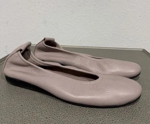 Arche Laius Beige Ballet Flats Womens 6 Eu 37 Nubuck Leather Comfort - Picture 1 of 16