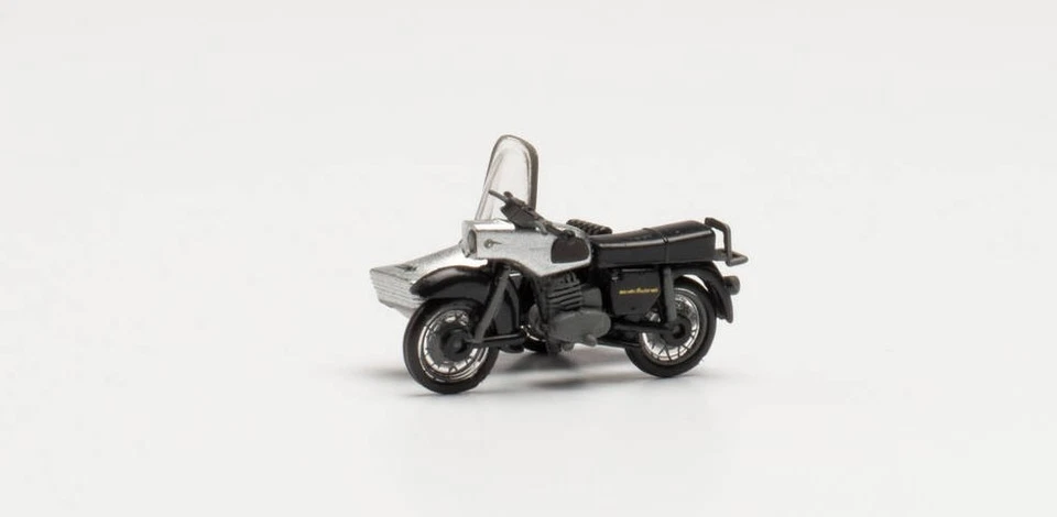 HERPA, MZ 250 mit Beiwagen silber und schwarz, 1/87, HER053433-006 - Bild 1 von 1