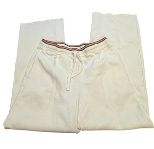 Marine Layer Rainbow Stripe Sweatpants Women’s M Cream Fleece Joggers Lounge - Picture 1 of 4