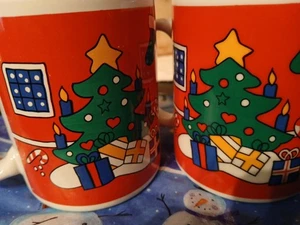 2 Christmas Mugs by Sunny-Pt. Wash New York - Picture 1 of 9
