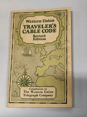 Libro telegráfico Western Union Traveler código cable folleto de colección American Express  Foto 1 de 3
