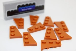 Lego (c) 10x Platte - Eckplatte Flügel 3x2 - 43722 - dunkelorange - Keil rechts - Bild 1 von 1