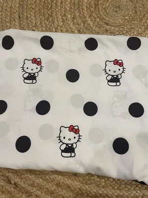 Hello Kitty Full Flat Sheet Black Polkadot - Image 1 of 4