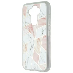 MyBat Premium Hybrid Case for LG K31 / Aristo 5 / Fortune 3 - White/Pink Marble - Picture 1 of 3