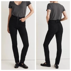 Madewell Women’s Stovepipe Jeans is Washed Black Size 23 Petite - Picture 1 of 7