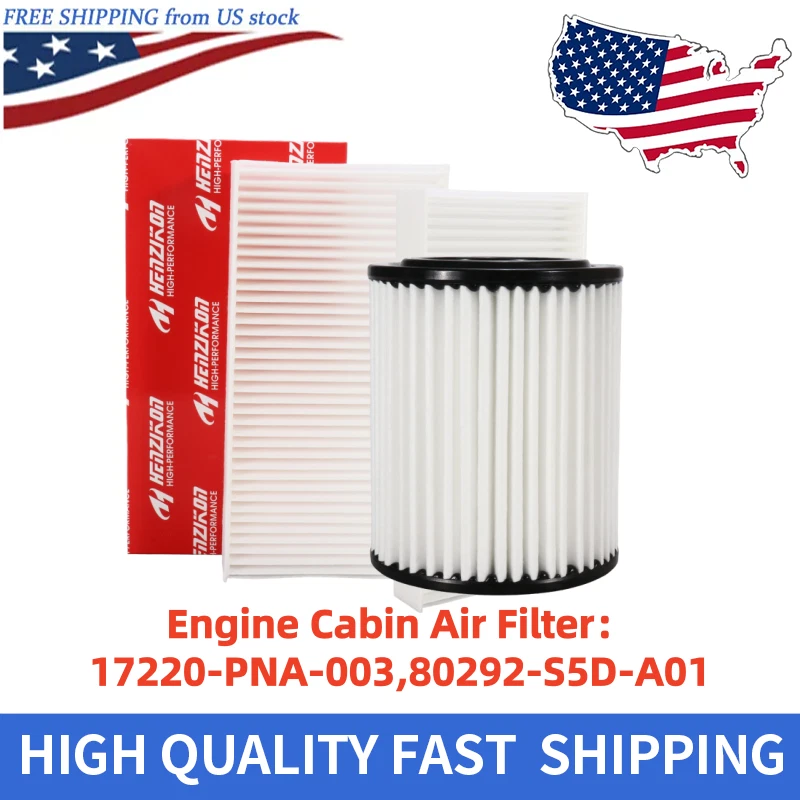 Kit de filtro de aire de cabina de motor para Acura RSX Honda CR-V 2002-2006 Foto 1 de 4