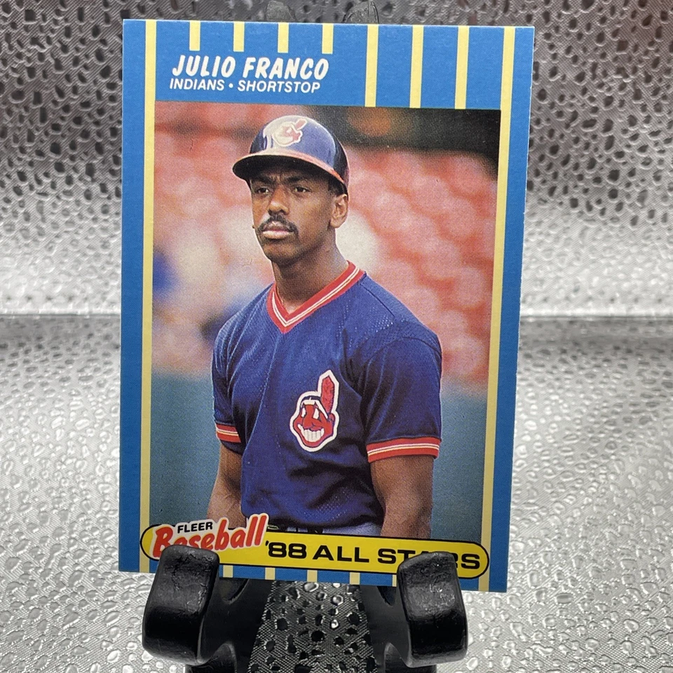 1988 Fleer Baseball All-Stars Julio Franco #11 Cleveland Indians Baseball NM+ - Image 1 of 3