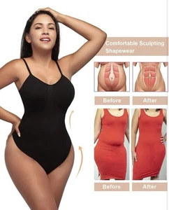 SHAPERX Women's Shapewear Bodysuit Tummy Control Body Shaper Seamless Sculpting - Picture 1 of 6