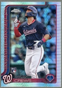 DYLAN CREWS 2025 Topps Chrome #146 Rookie Prism Refractor Nationals RC - Picture 1 of 2