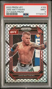 2023 Panini Prizm UFC #109 Jake Matthews Octagon Prizm PSA 9 - Picture 1 of 2