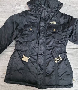Abrigo chaqueta negra con cinturón THE NORTH FACE para mujer talla M plumón de ganso Hyvent 550 - Imagen 1 de 14