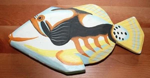 Großer Fisch Mehrfarbig Unikat! Tolles Frühlingsgeschenk für Regal, Schreibtisch etc. - Bild 1 von 4