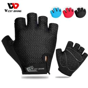 WEST BIKING Half Finger Cycling Gloves Anti Slip Motorcycle MTB Road Bike Gloves - Picture 1 of 15
