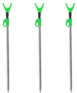 M80 TX (Pack de 3) - Porte-canne à pêche télescopique en aluminium pour pêche en banque. - Photo 1 sur 4