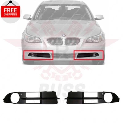 New Front Bumper Fog Light Cover Left & Right Fits 2004-2007 BMW 525 530i 525i Foto 1 de 4
