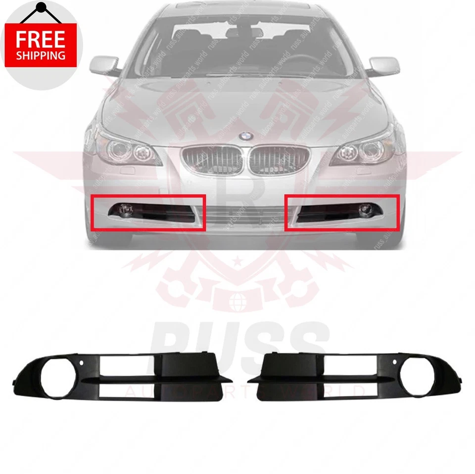 New Front Bumper Fog Light Cover Left & Right Fits 2004-2007 BMW 525 530i 525i Foto 1 de 4