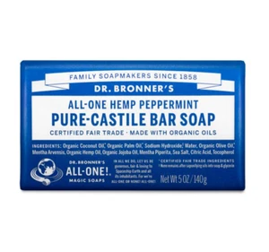 NEW Dr. Bronner's Pure-Castile Bar Soap Hemp All-One Peppermint 140g Bronners - Picture 1 of 4