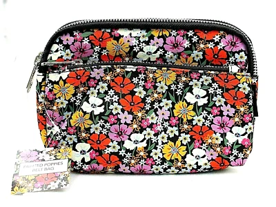 BRIGHTON Pacote de Cinto Transversal PAPOULAS PINTADAS Nylon Floral Novo Com Etiqueta $78 - Imagem 1 de 4