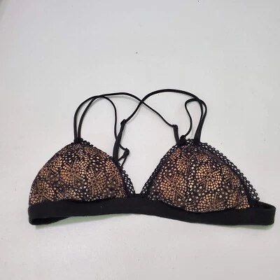 Victoria's Secret Women Bra Medium Black Bralette Lace Wireless Removable Pads - Image 1 of 4