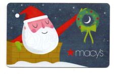 Macy's Wreath Santa Claus Chimney Gift Card No $ Value Collectible Macys