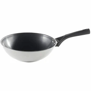Sartén Wok táctil de acero inoxidable Pyrex Expert con mango de plástico 28 cm - negra - Imagen 1 de 2