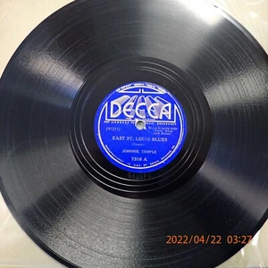 78 Johnny Johnnie Temple Decca 7316 East St. Louis Blues Peepin' Through Keyhole - Picture 1 of 2