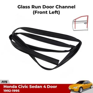 Door Glass Run Channel Rubber LH Front Fits Honda Civic EG EH 4D SED 1992-95 E12 - Picture 1 of 5