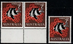 1966 7c 'Humbug Fish' Lot of 3 Stamps:Muh - Picture 1 of 1