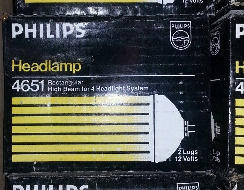Philips   4651 Headlight Bulb SEALED BEAM - Standard  2 Lugs  12Volts New In Box - Image 1 of 1