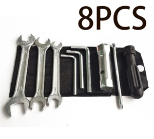 Motorcycle Spark Plug Spanner Wrench Socket Tool Kit W/Storage Pocket Universal - Picture 1 of 15