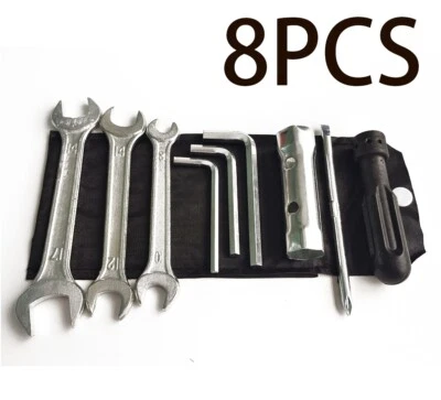 Motorcycle Spark Plug Spanner Wrench Socket Tool Kit W/Storage Pocket Universal - Image 1 of 4