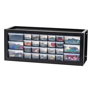IRIS USA Plastic Drawer Storage Organizer, 26-Drawer Teacher Toolbox Bead ,Black - Picture 1 of 5