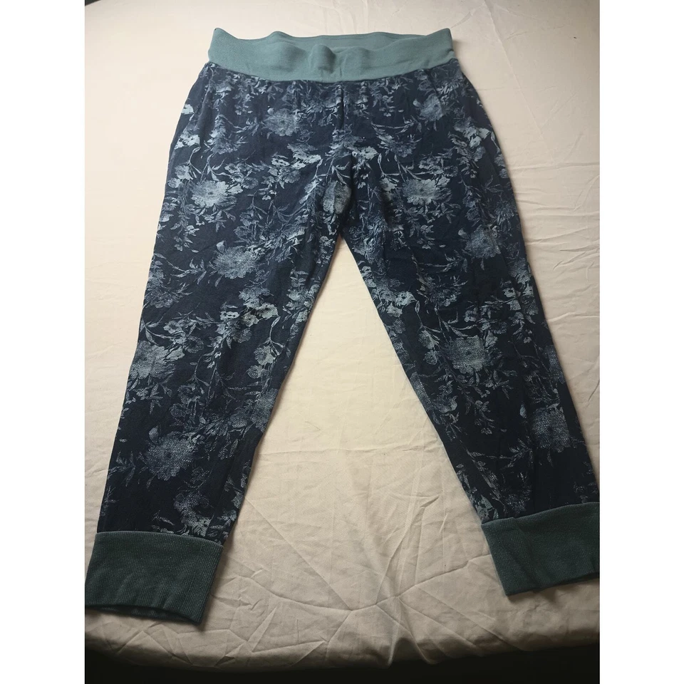 Pantalones de dormir para mujer Sleep by Cacique talla 18/20 florales azules acogedores  Foto 1 de 4