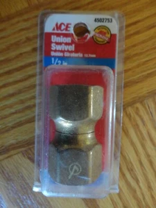 Ace 1/2" x 1/2" Brass Flare Female Swivel Union Coupling Connector Adapter - Picture 1 of 3