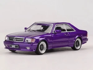 Escala RM 1/64 para Mercedes-Benz 560 SEC AMG modelo de coche fundido a presión púrpura juguete - Imagen 1 de 5