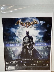 2010 Batman Arkham Asylum PS3 Xbox 360 Print Ad/Poster Authentic Official Art - Picture 1 of 5