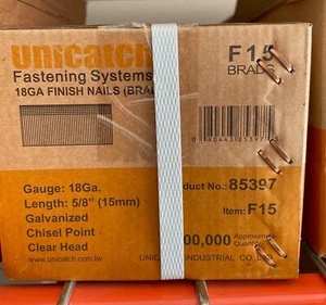 5/8" 18 Gauge Brads for Senco, Bostitch, DeWalt, Grex, Porter Cable 20/CS. - Picture 1 of 2