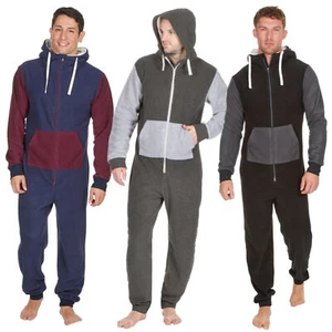 Mens Pyjamas Onezee Set Loungewear Nightwear All In One Pajamas Fleece Boys - Picture 1 of 22