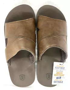 Hombres Nuevo Sandalia Zapatos Sin Cordones Marrón Suela Súper Flexible Cómoda Talla L - Imagen 1 de 3
