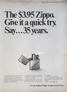 Zippo Feuerzeuge Windproof Rugged Print Ad von 1968 - Bild 1 von 1