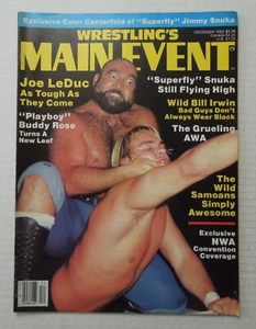Vintage WRESTLINGS MAIN EVENT Dec 83 SUPERFLY JIMMY SNUKA Centerfold HULK HOGAN - Imagen 1 de 12