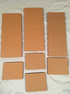 7 pcs Corrugated Cardboard Packing Pieces, for Art or Craft Pieces, 0.5” thick - Picture 1 of 8