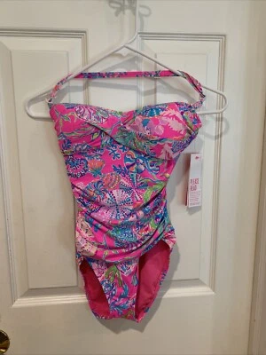 Nuevo con etiquetas Traje de baño flamenco de una pieza Lilly Pulitzer rosa Isle Shell Me Some Good 0 Foto 1 de 4